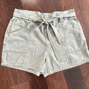 Olive Drab Paper Bag Shorts